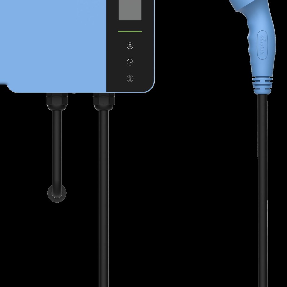 22 kW Mode 3 Alert-Pop Wall Box - with Integrated Charging Cable (M3A1-22W)